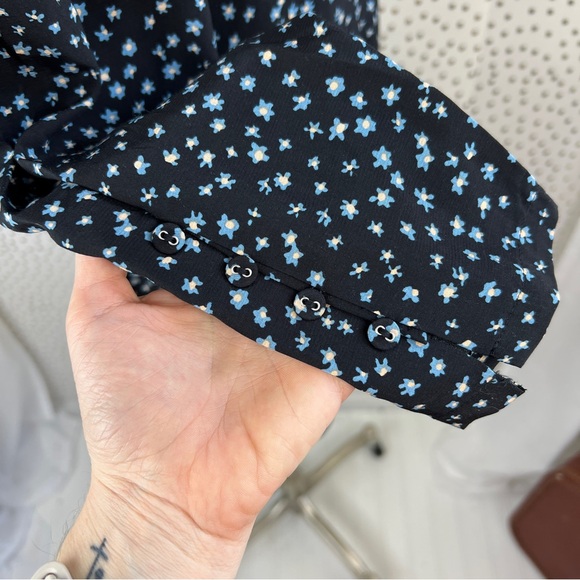 NWT Madewell Seamed Long-Sleeve Mini Dress in Ditsy Floral - Picture 5 of 16